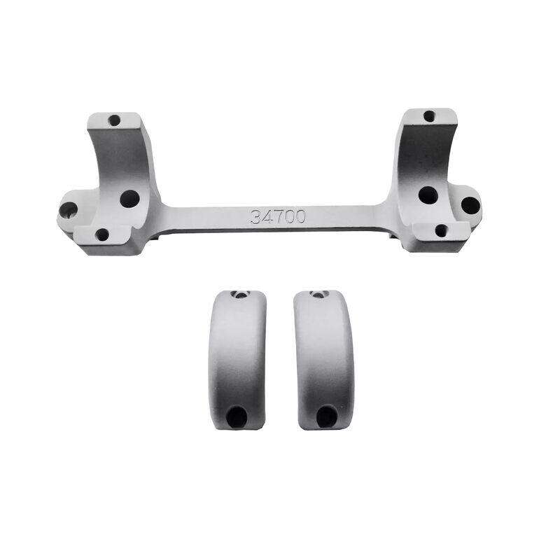 Scope Mounts DNZ Products Ready Series Remington 700-Long Action-High Mount-Silver